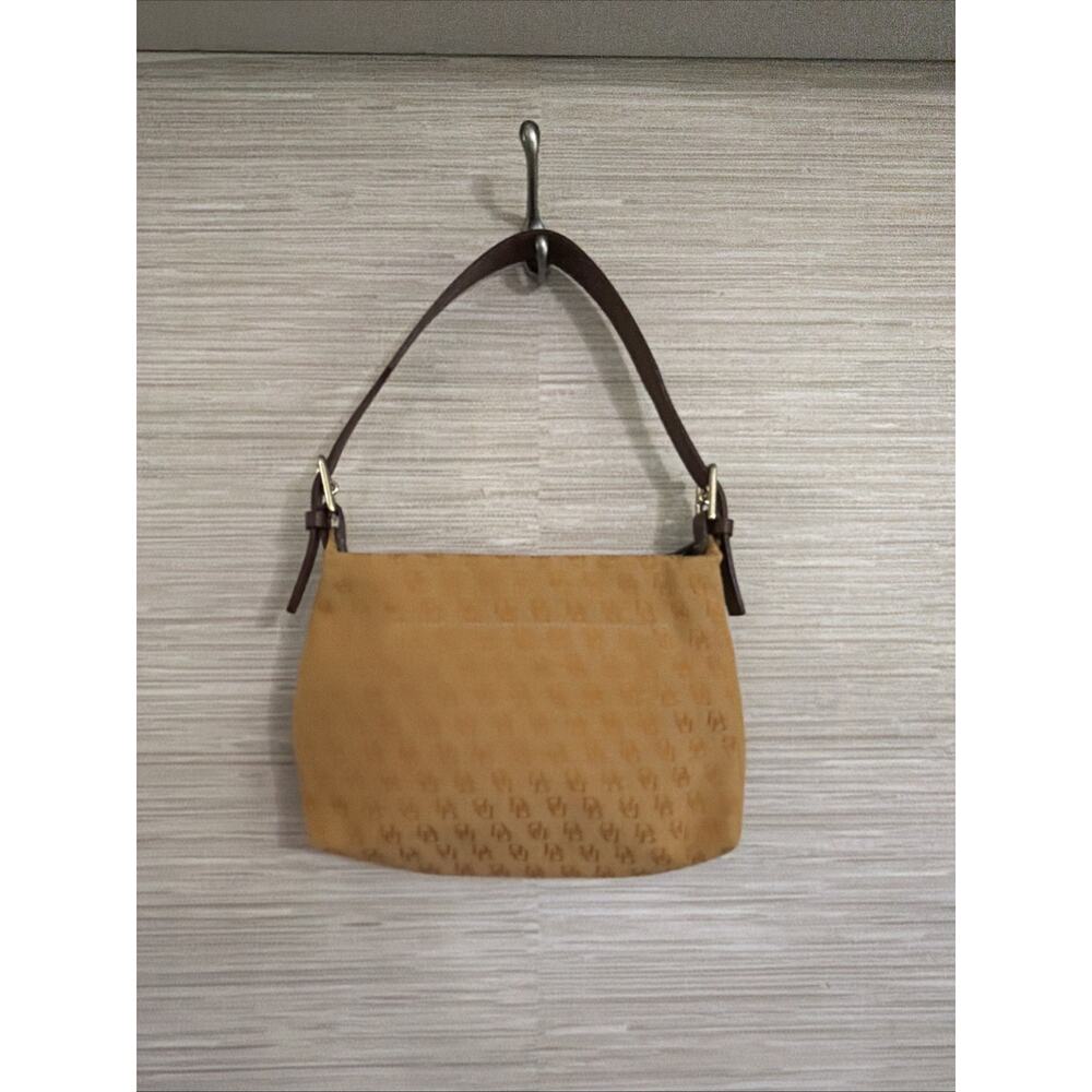 Dooney & Bourke Mustard and Brown Canvas bag - Picture 2 of 8